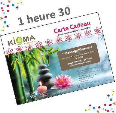 Bon cadeau massage 1 heure 30