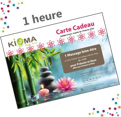 Bon cadeau massage 1 heuret
