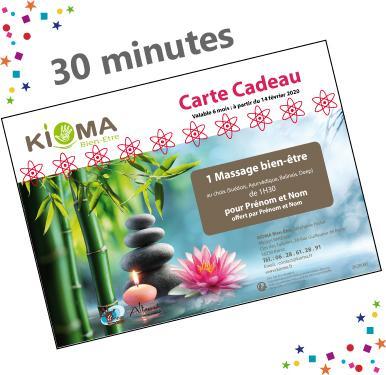 Bon cadeau massage 30 minutes