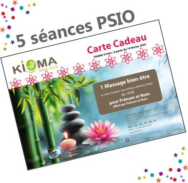 Bon cadeau massage 5 seances psio